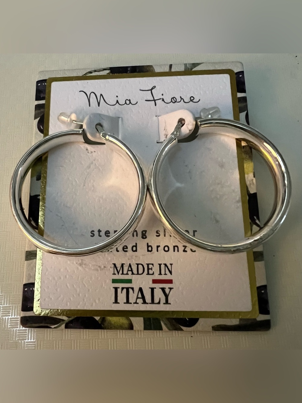 Mia Fiore Sterling Silver Hoop Earrings
